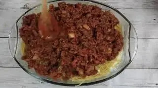 Cream Cheese Spaghetti Casserole
