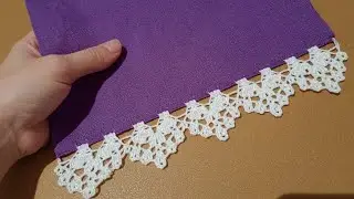 Simple Crochet Border Design | Easy White Edging for Dupatta or Fabric