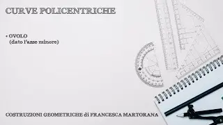 Disegno Tecnico | Come disegnare un ovolo dato l'asse minore