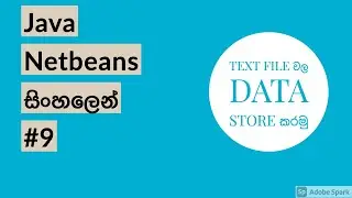 Java in Sinhala 9 With Netbeans - Store Data in Text Files