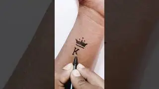 King tattoo design|k letter tattoo|K card tattoo|