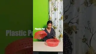 Plastic Basket flower pot #shorts #diy #viral #youtubeshorts #trending #crafts #garden