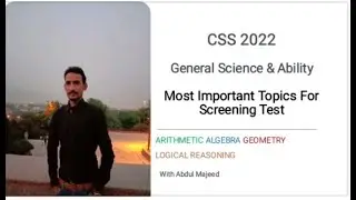 General Ability (Math  Solved MCQs) in CSS Screening Test - Preparation Tips & Tricks
