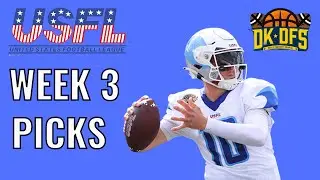 DRAFTKINGS USFL ANALYSIS (WEEK 3) | DFS PICKS
