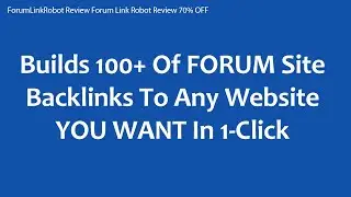 ForumLinkRobot Review Forum Link Robot Review 70% OFF