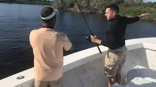 Fishing the Halifax river by boat