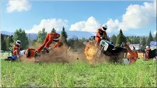 Wreckfest Lawn Mower Racing Crashes and Fails (Reupload)