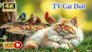 🔴 LIVE CAT  TV 4K  🐾Birds & Squirrels Nature Show for Curious Cats | Stress-Free Home TV