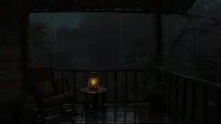 ⛈Heavy Rain🌨 and ⚡Thunder⚡in the Farmhouse-Rain Storm Deep in the FOREST-Sleep-Study-Relax