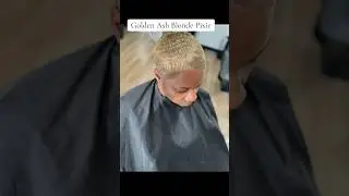 Golden Ash Blonde Pixie Using Kenra Hair Color #pixie #haircolor