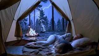 Fall Asleep Fast to Rain on a Canvas Tent 🌧️ Calm Rain Sounds for Deep Sleep
