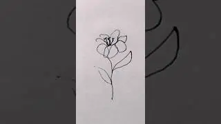Boceto r&aacute;pido de un solo trazo. Flor. #dibujo #dibujos #drawing