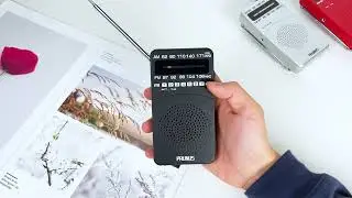PRUNUS J-166 NOAA Weather Radio AM FM, Battery Powered Radio by AA, Transistor Radio, Earphone Jack