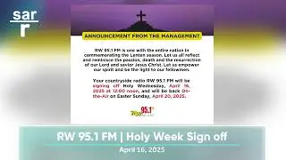 DWRW - RW 95.1 FM Holy Week Sign-off / close (12:01 AM, 04/16/2025)