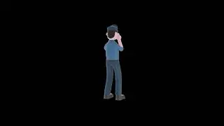 3D Cartoon Police Officer Turntable | Shocked & Surprised