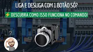UM &Uacute;NICO BOT&Atilde;O LIGA E DESLIGA O MOTOR - PARTIDA DIRETA COM L&Oacute;GICA DE CONTATORES - COMANDOS EL&Eacute;TRCOS