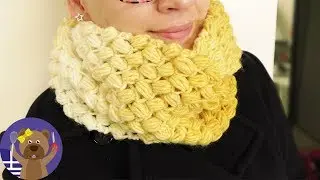 Κασκολ λαιμός σε πλέξη puff stitch. Ζικ ζακ σχέδιο με puff stitch!