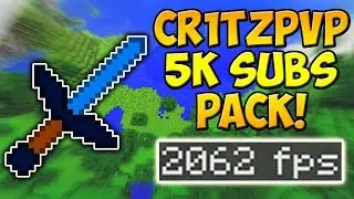 Пакет текстур Minecraft PvP - Cr1tzPvP 5k Subs Edit Resource Pack, повышение FPS, ускорение без задержек 1.8 1.7