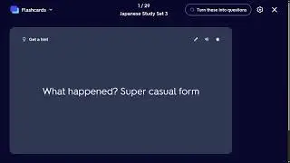 What happened? (Super casual form) ~ Quick Japanese Quiz!!! Shuffle Flash Card Playlists! Set 3