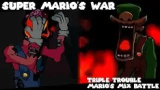 Super Mario's War | Triple Trouble Mario's Mix Battle [REPOST]