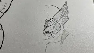 How to draw half of Wolverine's face step by step | Drawing half of Wolverine's face