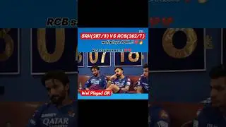 SRH(287/3) VS RCB(262/7)