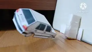 Paper car crash test