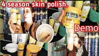 4 season skin polish demo//Gold skin polish worth buying or not// review.