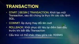 SQL 25 - SQL Transaction là gì?