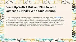 Same day and midnight Birthday cake delivery in Australia
