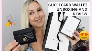 Gucci cardholder unboxing and review - GG Marmont card case