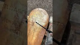 Super satisfying headstone cleaning #cemeteryrestoration