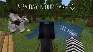 🖤A Day at our Barn🖤  Minecraft Horse Riding