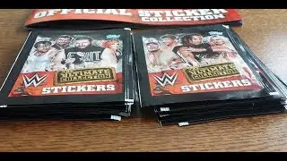 WWE The Ultimate Collection sticker album - Opening 20 packs of stickers.