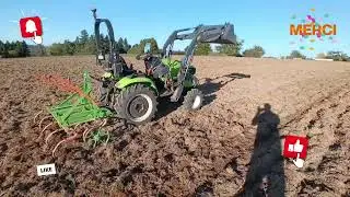 Pr&eacute;paration de sol pour le semis de bl&eacute; avec mon micro tracteur Preet Avenger 26 et mon cultivateur 
