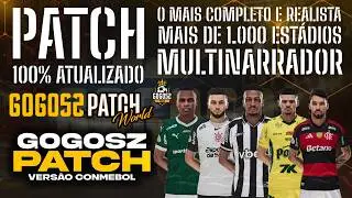 🚨GOGOSZ PATCH VERS&Atilde;O WORLD E CONMEBOL 100% ATUALIZADO 2026 COM +DE 1.000 EST&Aacute;DIOS E MULTINARRADOR🔥