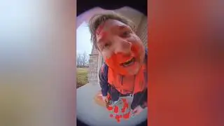 Funny Porch pirate caught on camera