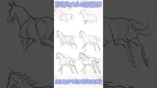 How to Draw a Horse in 6 Easy Steps 🐴 | Quick Art Tutorial