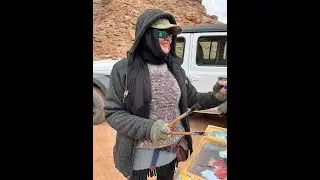 Painting in Moab, Utah in February