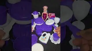 Satisfying With Barbie Doll Purple Kitchen Set Toys Asmr | Cooking Toys, Affo Toys #shorts #ytshorts