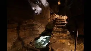 Grottes de Saint Christophe. New lighting in the show cave.  Report by Celine Petit.