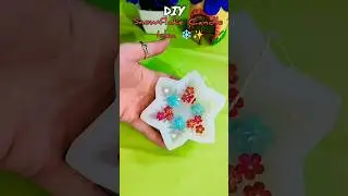 Frozen Wax Gel Snowflake Candle ❄️ #diy #shortsfeed #candle #christmas