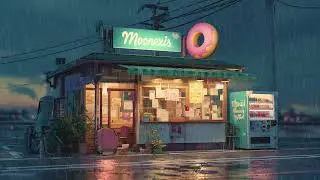 Rainy Nights & Donut Lights 🍩 Soft Beats from a Dim Caf&eacute; Corner
