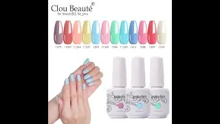 Clou beaute gel nail polish 439 colors lakiery hybrydowe uv vernis semi permanant top coat led set