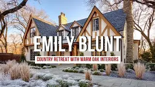 Emily Blunt Country Retreat with Warm Oak Interiors and Frosted Garden Serenity