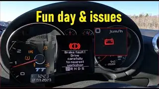 Audi TT mk2 sliding on ice, ESP off by removing ABS fuse, charging problems (EP2)