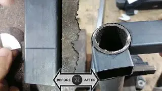 DIY | Metal profile at an angle of 90 degrees with a pipe inside