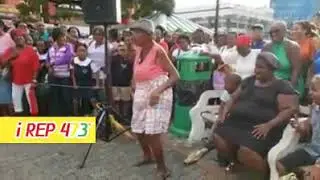 82 years old woman stands up while Mr.Killa performs Rolly Polly