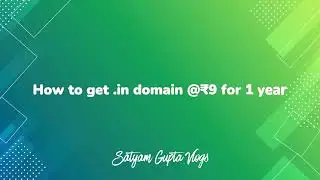 How to Get a Domain @ ₹9 for 1 Year 😱 | Cheapest Domain Trick 2026