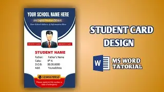 Student id card Design in MS Word | Student id card Design Easy Tatorial Microsoft Word